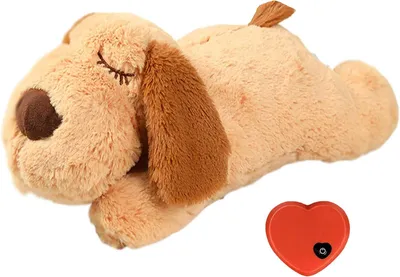 Productafbeelding van Hartslagknuffel voor puppy's - pluche knuffel met hartslagmodule - gezelschap bij slapen
