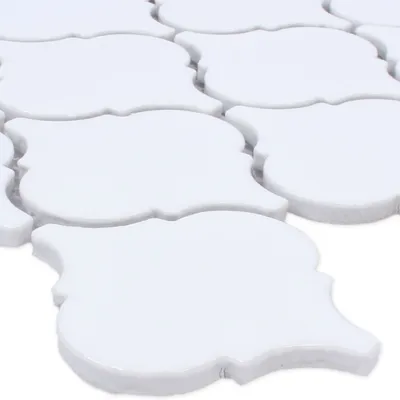Produktbild von Keramik Mosaikfliesen Florentiner Weiss Matt
