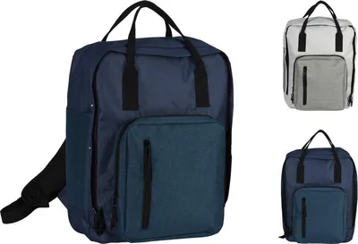 Productafbeelding van Studentenrugzak van Excellent Houseware, polyester, 30x12x40 cm, blauw