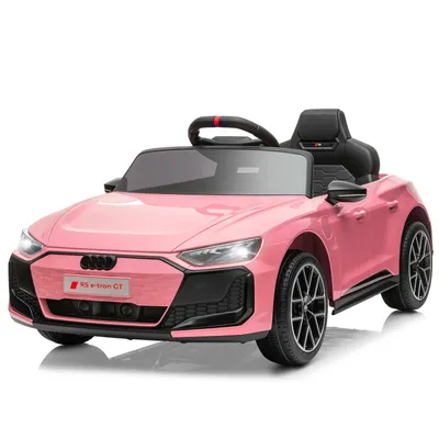 Zdjęcie produktu dla Elektryczny samochód dla dzieci 12 V 4,5 Ah, 2 prędkości, pilot 2,4 G, odpowiedni dla dzieci w wieku od 3 do 5 lat, Audi RS e-tron GT, różowy