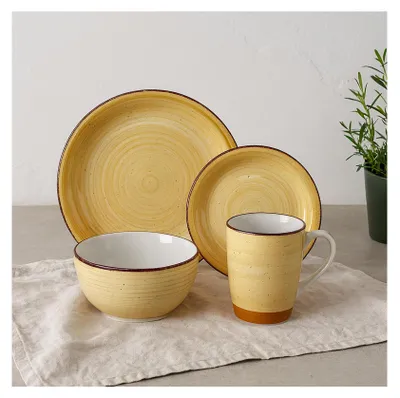 Produktbild von 16-teiliges Tafelservice aus Keramik Beige