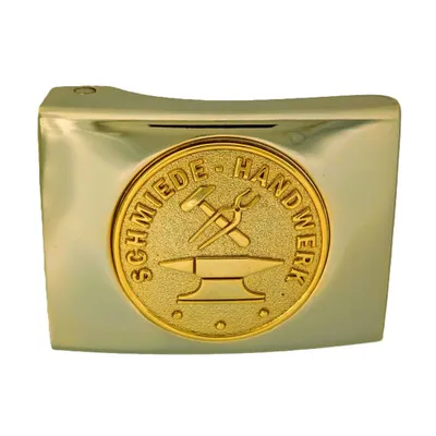 Produktbild von Koppelschloss Schmiedehandwerk und Zunft – golden - für Alt-Meister - für 4,5 cm breite Koppelgürtel