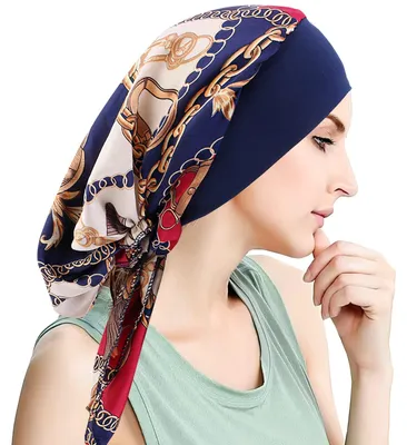 Obrázok produktu pre WUERKIYA, čiapka/turban pre ženy podstupujúce chemoterapiu, čiapka na hlavu, doplnok pre dámy