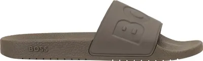 Produktbild von Boss Herren Badeschuhe Aryeh mit breitem Fußriemen, Boss-Logo und weichem Fußbett