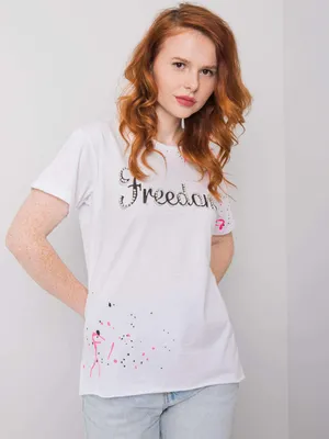 Immagine prodotto di H&B T-shirt donna a maniche corte Barfoot bianco S