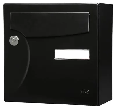 Image de Boîte aux lettres compacte - 1 porte extérieur - Animation acier noir mat