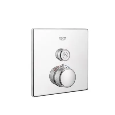 Produktbild von GROHE THERMOSTAT MIT 1 ABSPERRVENTIL, Badewanne, Drehventile, Metall, Chrom