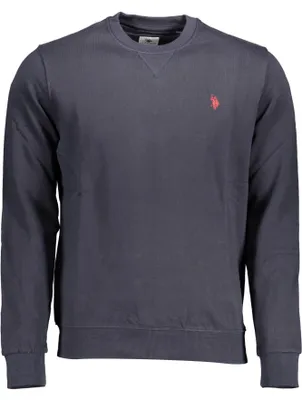 Produktbild von Blaues Herren-Sweatshirt mit Stickerei und Rundhalsausschnitt