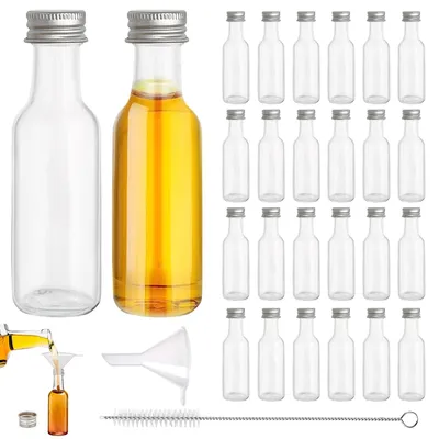 24 Mini-Likörflaschen 100 ml, PET, zum Befüllen, Schnapsflaschen