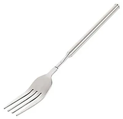 Zdjęcie produktu dla Widelec teleskopowy do grillowania ze stali nierdzewnej wysuwany 22 64 cm