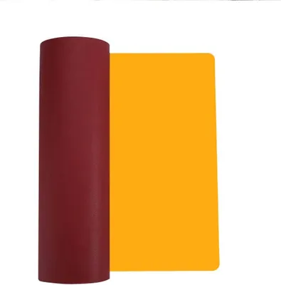 Produktbild von ele ELEOPTION Schreibtischmatte Mauspad Polyurethanrutschfeste Schreibtischmatte aus Wasser Wasserdichte, robuste Tischmatte für Büro und Schule (Rot + Gelb, 90 x 45 cm)