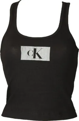 Produktbild von Damen-Tanktop CK CALVIN KLEIN Weste aus gerippter, elastischer Baumwolle Artikel QS6950E TANK, L, Cotone 93%,Elasthan 7%