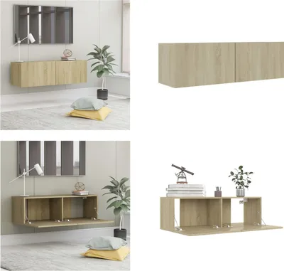 Immagine prodotto di mobile TV vidaXL rovere Sonoma 100x30x30 cm materiale a base di legno - mobile TV - mobile TV - mobile TV - credenza