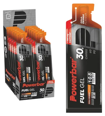 Produktbild von POWERBAR Kohlenhydratgel Fuel 30 Gel Black Line Cola-Orange Koffein 12x 50 ml