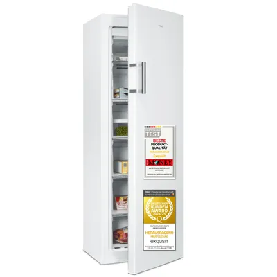 Produktbild von Exquisit Gefrierschrank 204 l No Frost | Energieklasse C | Schnellgefrieren | digitale Temperaturanzeige | leise 39 dB | GS271-NF-H-040C weiss | Weiß