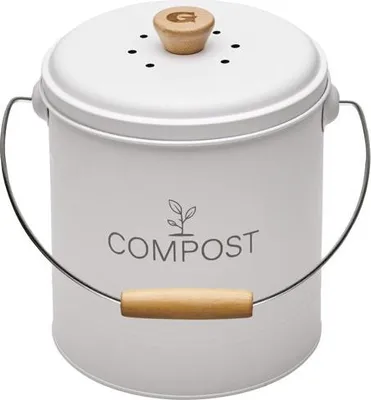 Produktbild von Runder, weißer 4,5-liter-komposteimer Guillouard 040606