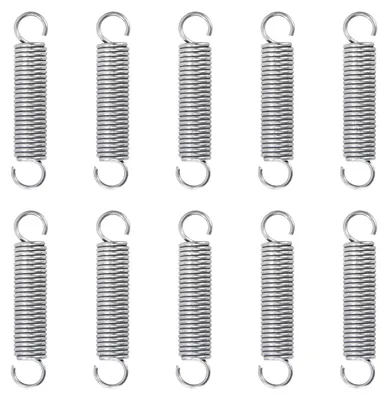Zugfedern mit Haken, 30 mm, 10 Stk., Edelstahl, Ø 6 mm, 0,8 mm Draht