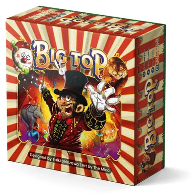 Immagine prodotto di Gioco da tavolo strategico, di tipo asta, per 3-4 giocatori, durata di circa 40 minuti, a tema circense