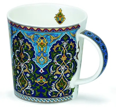 Bone China Kaffeetasse Sheikh Mandala Tattoo, Grün, 320 ml