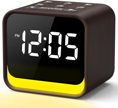 Produktbild von Radiowecker mit FM Radio, Weißrauschen, 9 Alarmtönen, Snooze, 7 Farben Nachtlicht, Dimmbares Display, Sleep Timer für Schlafzimmer
