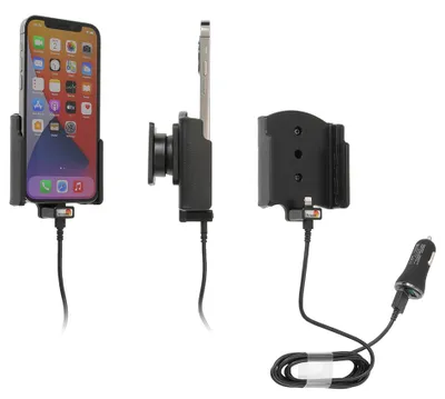 Produktbild von Brodit Gerätehalter 721235 mit Ladefunktion - für Smartphones - Apple iPhone 12 Pro, Apple iPhone 12