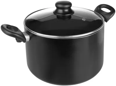 Image de Casserole en aluminium avec couvercle en verre, diamètre 16 cm