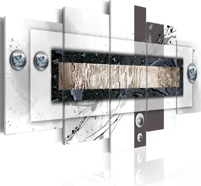 Produktbild von Leinwandbilder Abstrakt 200x100 cm Vlies Leinwandbild 5 tlg Kunstdruck modern Wandbilder XXL Wanddekoration Design Wand Bild - Diamant Farbflecken Textur 020101-157