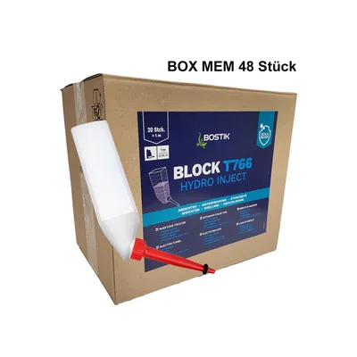 Produktbild von BOX BOSTIK BLOCK T766 HYDRO INJECT (MEM) Injektionstrichter 48 Stück