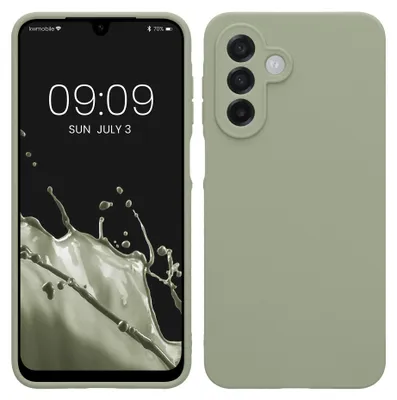 Produktbild von kwmobile Handyhülle für Samsung Galaxy A18 4G / 5G Hülle - weiches Handy Silikon Case - Schutzhülle Cover - Graugrün