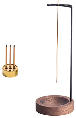 Räucherstäbchenhalter aus Holz, 9 Löcher, 25,3 x 9,1 cm, modern