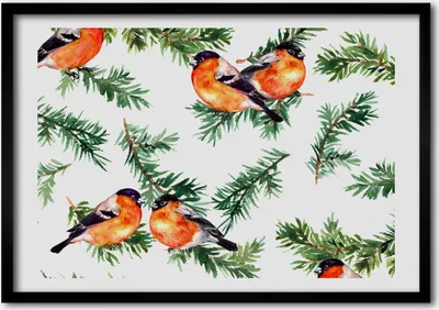 Produktbild von Bild - Bilder - Bilderrahmen - 70 cm x 50 cm - MDF-Rahmen, Wandkunst Robin auf iglaku