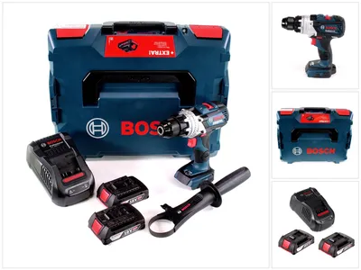 Obrázek produktu pro Bosch GSR 18V-110 C akumulátorový vrtací šroubovák 18V 110Nm bez kartáčů + 2x akumulátor 2,0Ah + nabíječka + L-Boxx