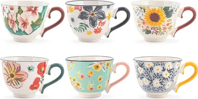 Produktbild von H&H – Set mit 6 Tassen für Cream Tea aus neuem Bone China, 220 cm³