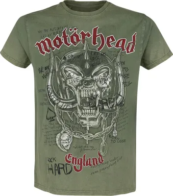 Produktbild von Motörhead T-Shirt Herren Quotes khaki Band-Merch, Bands 100% Baumwolle L