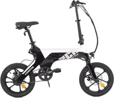 Image de Vélo électrique compact HECHT COMPOS MINI BLACKWHITE – 250 watts, 36 volts, pliable