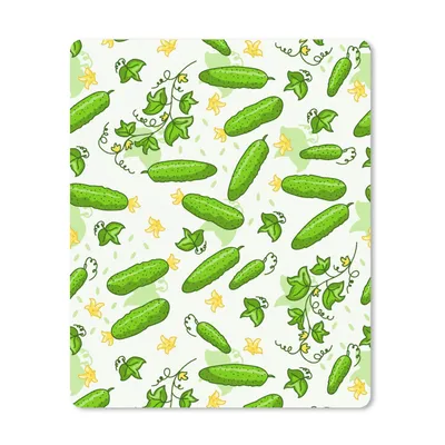 Produktbild von MuchoWow® Mauspad Mousepad Gurke - Gemüse - Muster 19x23 cm - Mousepads - Maus Mat - Pad - Mausunterlage - Mauspads - Spielen