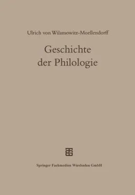 Produktbild von Geschichte der Philologie