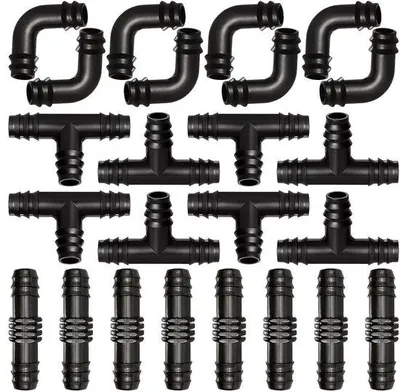 Produktbild von 16mm Kunststoff Druckversorgungssatz mit T-Stücken und Ellenbogenaanschlüssen