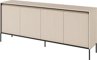 Produktbild von Sideboard TREND TR-04 Wohnzimmerschrank 193x83x40 cm 4 Türen Gefräste Front Schrank Weiß