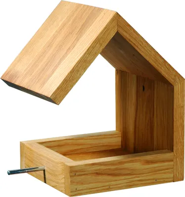 Produktbild von Dobar Design Vogelfutterhaus aus Eichenholz „Bauhaus III“, Hängend / Freistehend, Holz, Holz, Europa, 190 mm, 160 mm