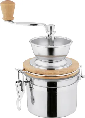 Produktbild von WEIS Kaffeemühle mit Keramikmahlwerk Edelstahl/Holz