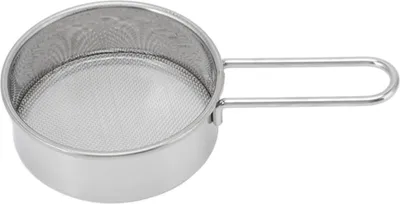 Zdjęcie produktu dla Sito do mąki 304 ze stali nierdzewnej Lekkie Łatwe w czyszczeniu Ergonomiczny uchwyt Siatka Okrągłe sito do pieczenia