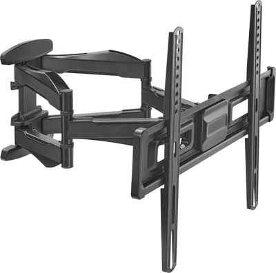 A black TV wall mount is shown against a white background.