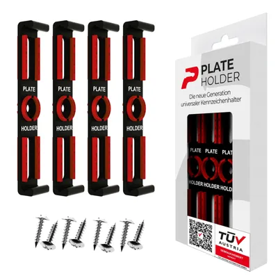 Produktbild von PLATEHOLDER® ORIGINAL - rahmenlose universal Kennzeichenhalter Nummernschildhalter - unsichtbar und wetterfest - Nummernschildhalterung für jedes Auto