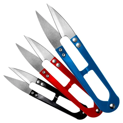 Produktbild von 3 Stück Metall Fadenschneider, Nahttrenner in Blau, Rot, Schwarz