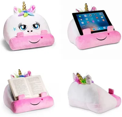 Produktbild von Bookmonster Einhorn | Lesekissen für Bücher und Tablets | Buchständer | Tablethalter | Lesehillfe | Deutsche Ausgabe
