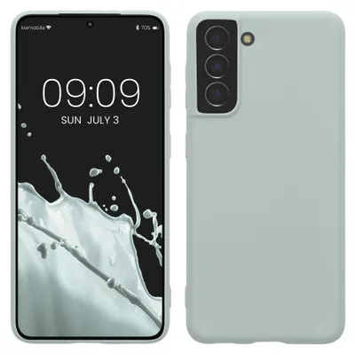 Produktbild von kwmobile Handyhülle für Samsung Galaxy S21 Hülle - TPU Case - Kabelloses Laden - Schutzhülle Cover in Cool Mint