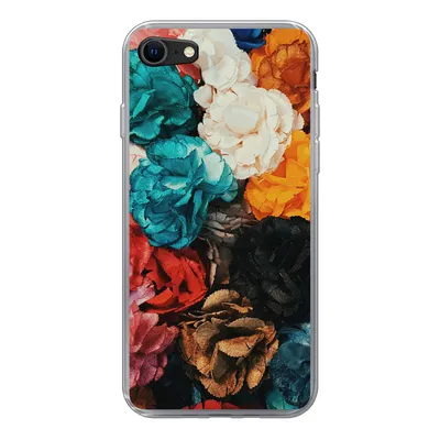 Produktbild von MuchoWow® Handyhülle Schutzhülle Hülle für iPhone 8 Wand - Rosen - Abstrakt Silikon Softcase Handy Hülle - Schutzhaube