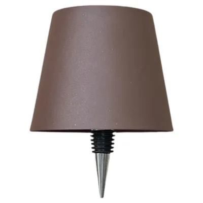 Produktbild von Warmpi LED Flaschenlampe Kabellos - Akku Tischleuchte Dimmbar - Gebürstetes Metall Braun - IP54 Wasserdicht Flaschenlicht für Outdoor & Innen