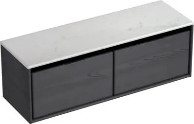 Obrázek produktu pro Koupelnová skříňka pod umyvadlo Sanox Loft dub černý 141 x 47 x 46 cm